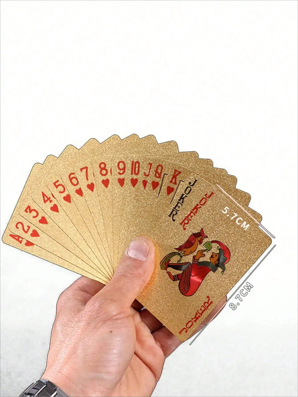 1 A PaIr 0f Rose Waterproof Plastic Poker Cards,Golden Foil Playing Cards For Party Game,(Golden/Black/),Gaming Gift Playing
